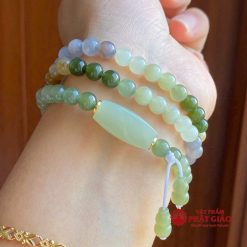 Chuỗi Vòng Ngọc Hòa Điền Đa Bảo Mix Charm Lu Thống - Ảnh 3