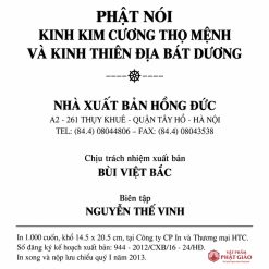 Kinh Kim Cương Thọ Mệnh và Kinh Thiên Địa Bát Dương - Thích Giác Nghiên (NXB Hồng Đức, Bìa Mềm) - Ảnh 3