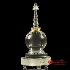 Tháp Xá Lợi Đế Tám Cát Tường Bằng Thủy Tinh, Cao 24cm 19 Tháp Xá Lợi Đế Tám Cát Tường Bằng Thủy Tinh, Cao 24cm - Ảnh 10