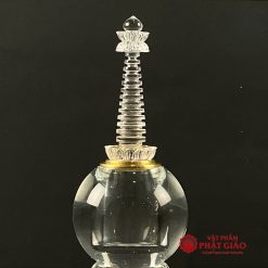 Tháp Xá Lợi Đế Tám Cát Tường Bằng Thủy Tinh, Cao 24cm 11 Tháp Xá Lợi Đế Tám Cát Tường Bằng Thủy Tinh, Cao 24cm - Ảnh 2