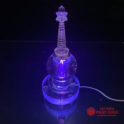 Tháp Xá Lợi Đế Tám Cát Tường Bằng Thủy Tinh, Cao 24cm 15 Tháp Xá Lợi Đế Tám Cát Tường Bằng Thủy Tinh, Cao 24cm - Ảnh 6