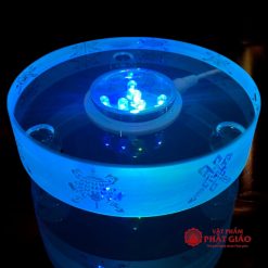 Tháp Xá Lợi Đế Tám Cát Tường Thủy Tinh Có Đế LED, Cao 23cm 20 Tháp Xá Lợi Đế Tám Cát Tường Thủy Tinh Có Đế LED, Cao 23cm - Ảnh 8