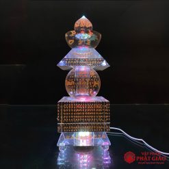 Tháp Xá Lợi Khắc Tâm Kinh Thủy Tinh Trong Suốt, Cao 28cm 16 Tháp Xá Lợi Khắc Tâm Kinh Thủy Tinh Trong Suốt, Cao 28cm - Ảnh 6