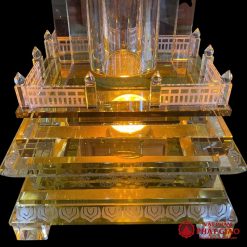 Tháp Xá Lợi Tua Bảo 3 Tầng Xá Lợi Thủy Tinh Mái Lưu Ly Vàng, Cao 105cm 13 Tháp Xá Lợi Tua Bảo 3 Tầng Xá Lợi Thủy Tinh Mái Lưu Ly Vàng, Cao 105cm - Ảnh 6