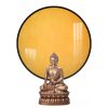 Tranh Trúc Chỉ In Tròn Mẫu Vàng Đậm Trơn TC577