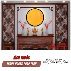 Tranh Trúc Chỉ In Tròn Mẫu Vàng Đậm Trơn TC577 8 Tranh Trúc Chỉ In Tròn Mẫu Vàng Đậm Trơn TC577 - Ảnh 2