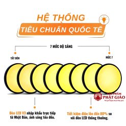 Tranh Trúc Chỉ In Tròn Mẫu Vàng Trơn TC576 - Ảnh 5