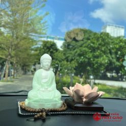 Tượng Phật A Di Đà Tọa Đài Sen Sứ Xanh Để Ô Tô - Ảnh 14