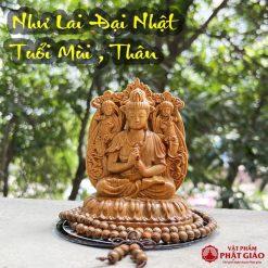 Tượng Phật Bản Mệnh Gỗ Bách Xanh Để Ô Tô, Bàn Làm Việc - Ảnh 2