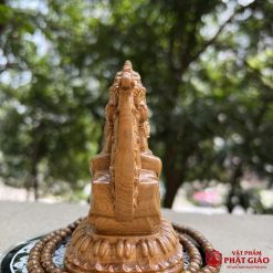 Tượng Phật Bản Mệnh Gỗ Bách Xanh Để Ô Tô, Bàn Làm Việc - Ảnh 12