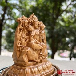 Tượng Phật Bản Mệnh Gỗ Bách Xanh Để Ô Tô, Bàn Làm Việc - Ảnh 13