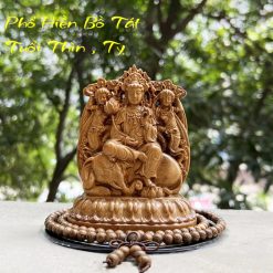 Tượng Phật Bản Mệnh Gỗ Bách Xanh Để Ô Tô, Bàn Làm Việc