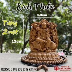 Tượng Phật Bản Mệnh Gỗ Bách Xanh Để Ô Tô, Bàn Làm Việc - Ảnh 10