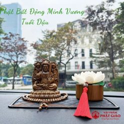 Tượng Phật Bản Mệnh Trang Trí Ô Tô Theo Gỗ Bách Xanh Cao Cấp, Cao 12cm - Ảnh 5