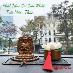 Tượng Phật Bản Mệnh Trang Trí Ô Tô Theo Gỗ Bách Xanh Cao Cấp, Cao 12cm - Ảnh 7