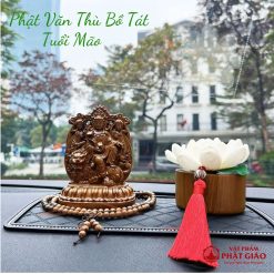 Tượng Phật Bản Mệnh Trang Trí Ô Tô Theo Gỗ Bách Xanh Cao Cấp, Cao 12cm - Ảnh 9