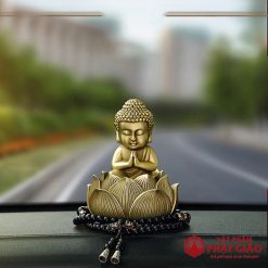 Tượng Phật Tọa Đài Sen Bằng Đồng Cao Cấp Để Ô Tô - Ảnh 2