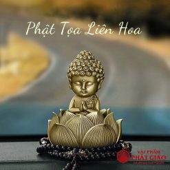 Tượng Phật Tọa Đài Sen Bằng Đồng Cao Cấp Để Ô Tô - Ảnh 9
