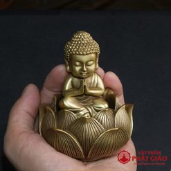 Tượng Phật Tọa Đài Sen Bằng Đồng Cao Cấp Để Ô Tô - Ảnh 4