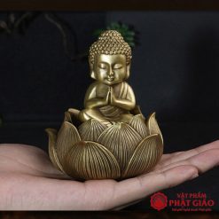 Tượng Phật Tọa Đài Sen Bằng Đồng Cao Cấp Để Ô Tô - Ảnh 5