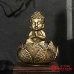 Tượng Phật Tọa Đài Sen Bằng Đồng Cao Cấp Để Ô Tô - Ảnh 6